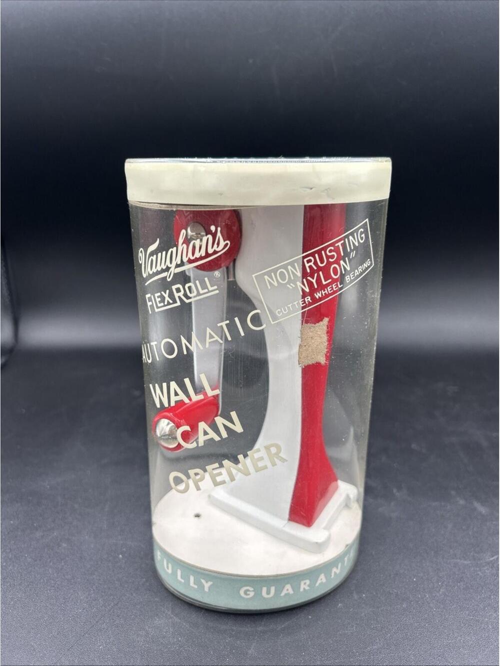 Vtg. Vaughn Flex Roll Automatic Wall Can Opener in Original Package Ted